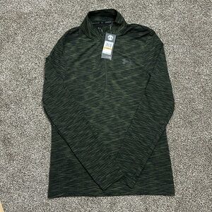 NWT Under Armor mens zip up pullover green lightweight